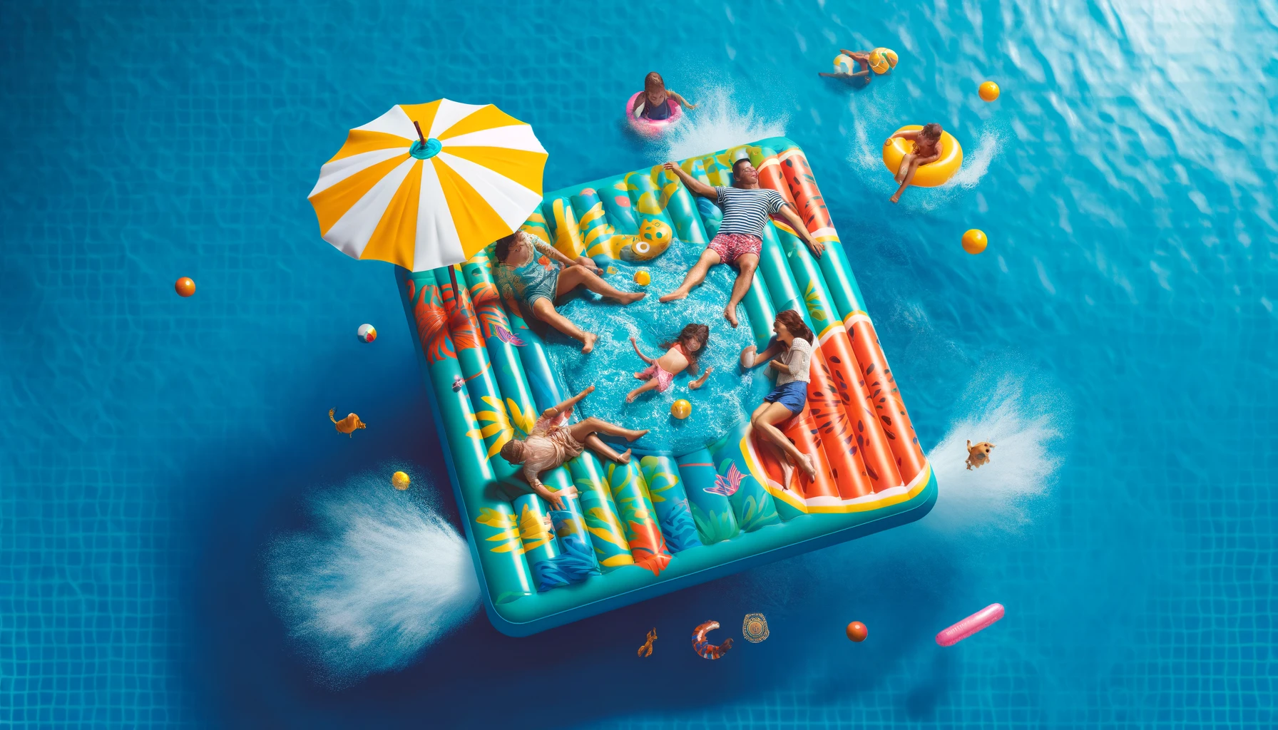 Intex Pool Accessories - Family relaxing